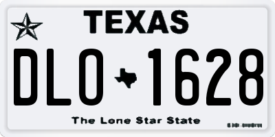 TX license plate DLO1628