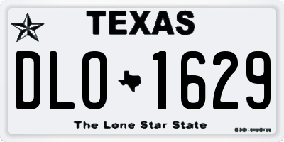 TX license plate DLO1629