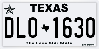 TX license plate DLO1630