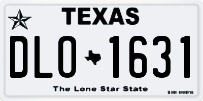 TX license plate DLO1631