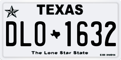 TX license plate DLO1632