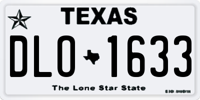TX license plate DLO1633