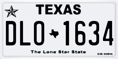 TX license plate DLO1634