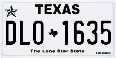 TX license plate DLO1635