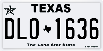 TX license plate DLO1636