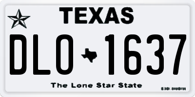 TX license plate DLO1637