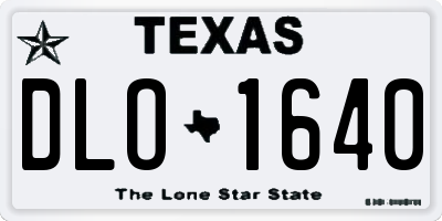 TX license plate DLO1640