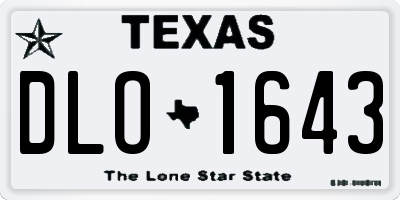 TX license plate DLO1643
