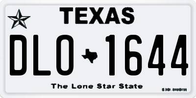 TX license plate DLO1644