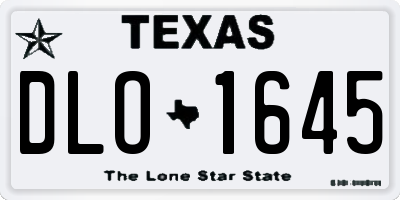 TX license plate DLO1645