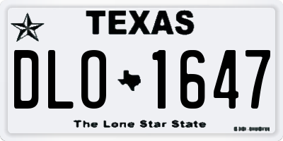 TX license plate DLO1647