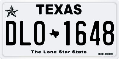 TX license plate DLO1648