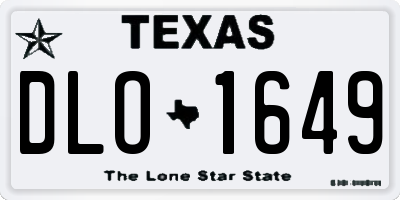 TX license plate DLO1649
