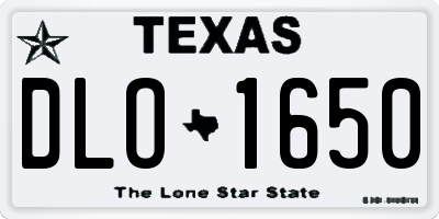 TX license plate DLO1650