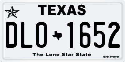 TX license plate DLO1652
