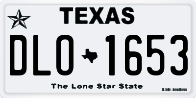 TX license plate DLO1653