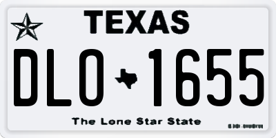TX license plate DLO1655
