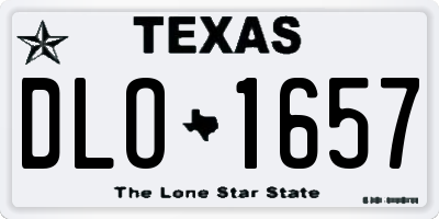 TX license plate DLO1657