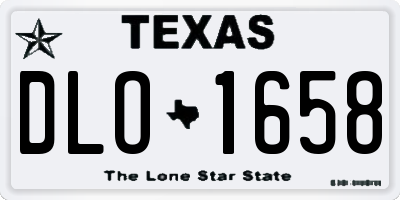 TX license plate DLO1658