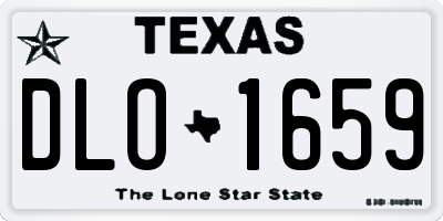 TX license plate DLO1659