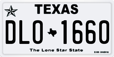 TX license plate DLO1660