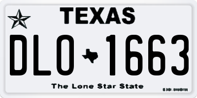 TX license plate DLO1663