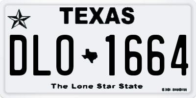 TX license plate DLO1664