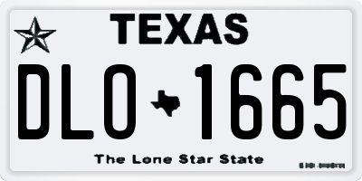 TX license plate DLO1665