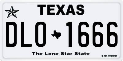 TX license plate DLO1666