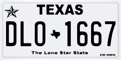 TX license plate DLO1667