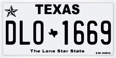 TX license plate DLO1669