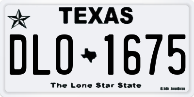 TX license plate DLO1675