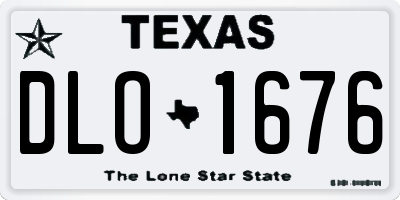 TX license plate DLO1676