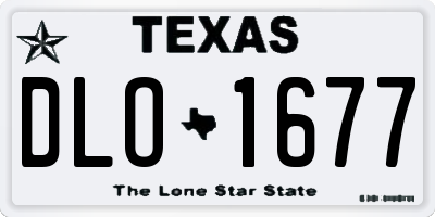 TX license plate DLO1677