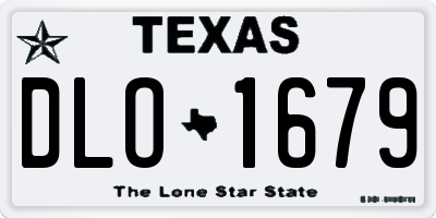 TX license plate DLO1679