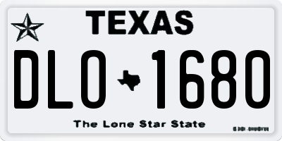 TX license plate DLO1680