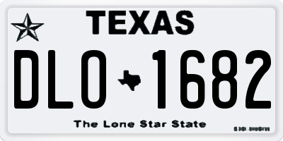 TX license plate DLO1682