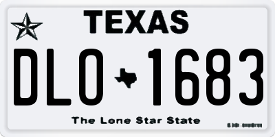 TX license plate DLO1683