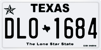 TX license plate DLO1684