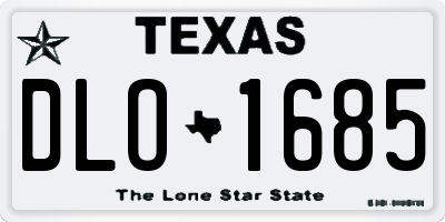 TX license plate DLO1685