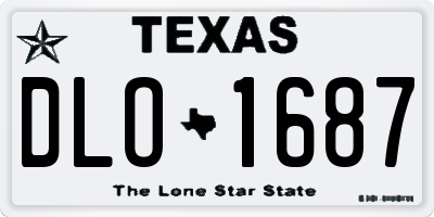 TX license plate DLO1687
