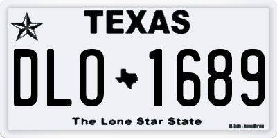 TX license plate DLO1689