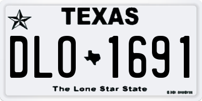 TX license plate DLO1691