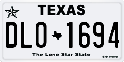 TX license plate DLO1694