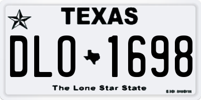 TX license plate DLO1698