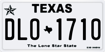 TX license plate DLO1710