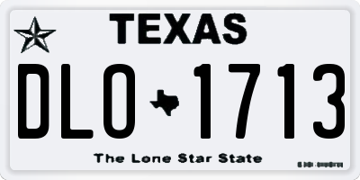 TX license plate DLO1713
