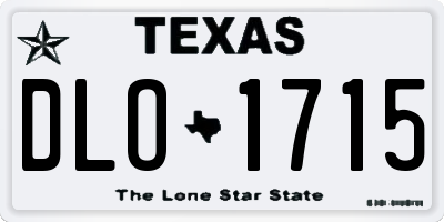 TX license plate DLO1715