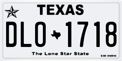 TX license plate DLO1718