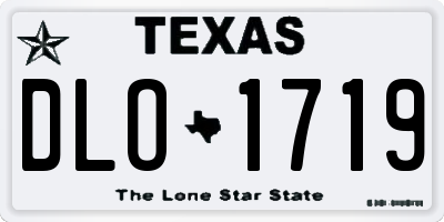 TX license plate DLO1719